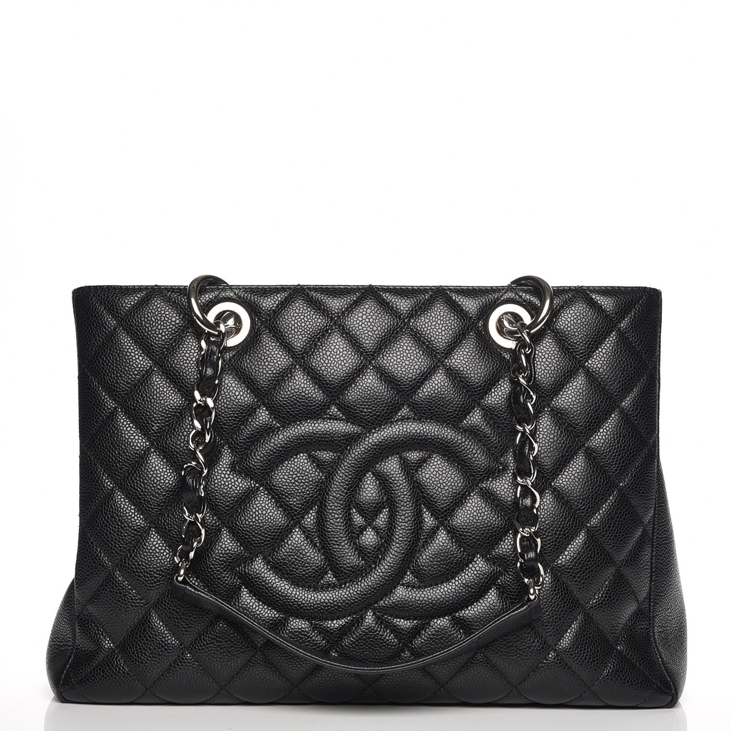 Caviar Quilted Grand Shopping Tote GST Black