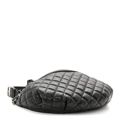Chanel Lambskin Quilted Banane Waist Bag Fanny Pack Black 4 of 11