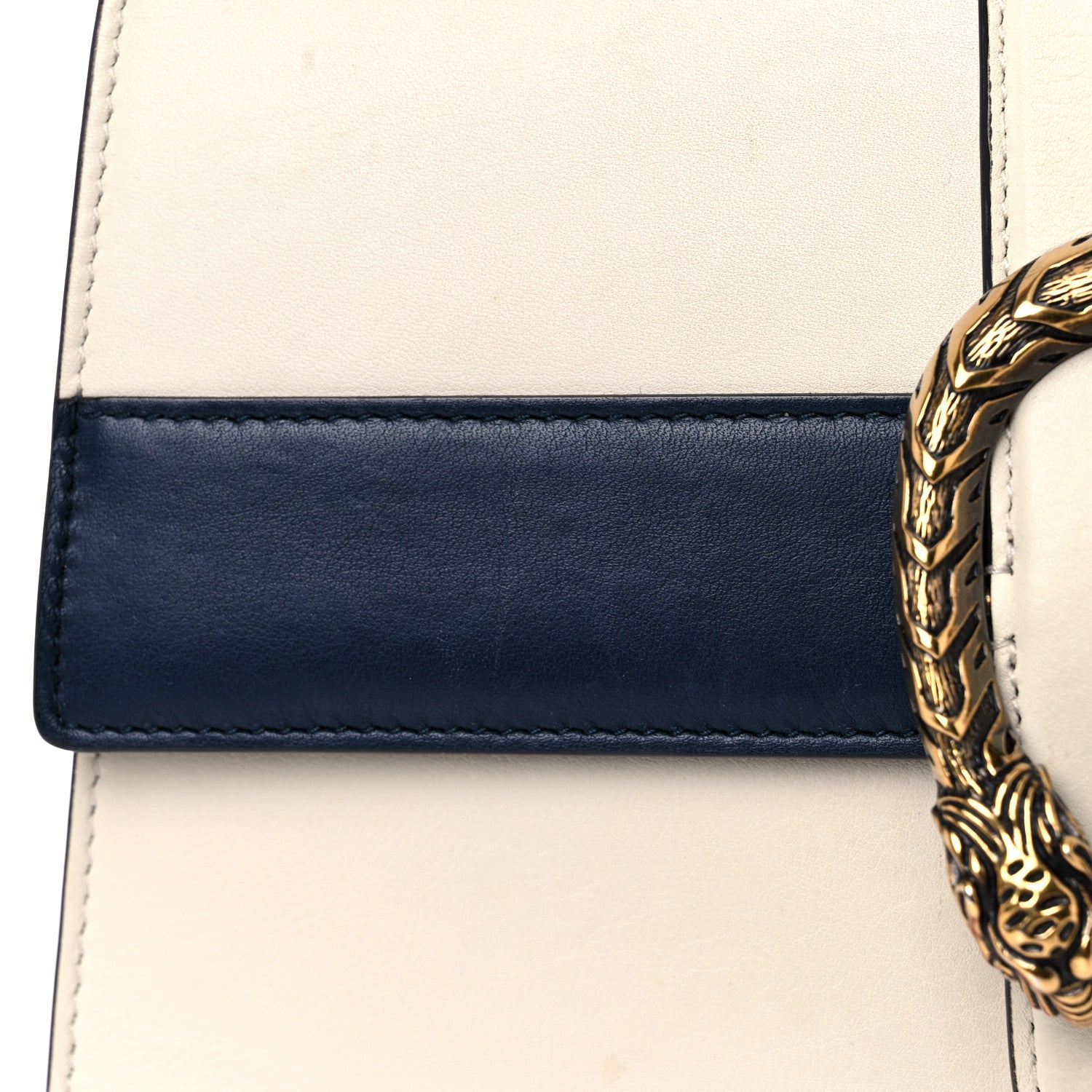Gucci Calfskin Bamboo Web Medium Dionysus Top Handle Bag White Blue Hibiscus Red 15 of 18