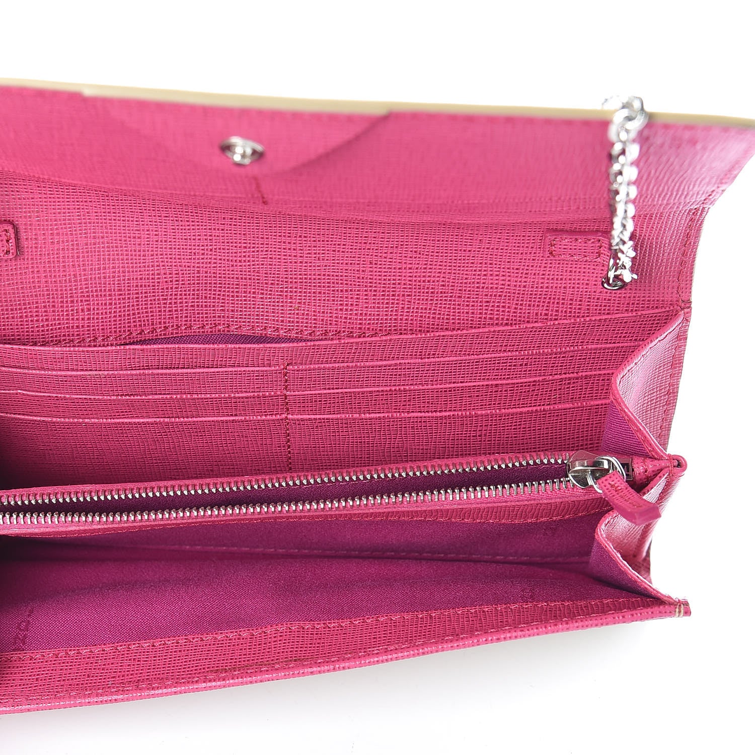 Fendi Vitello Elite Crystal Eye Monster Continental Wallet on Chain Bellini Multicolor 5 of 9