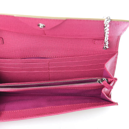 Fendi Vitello Elite Crystal Eye Monster Continental Wallet on Chain Bellini Multicolor 5 of 9