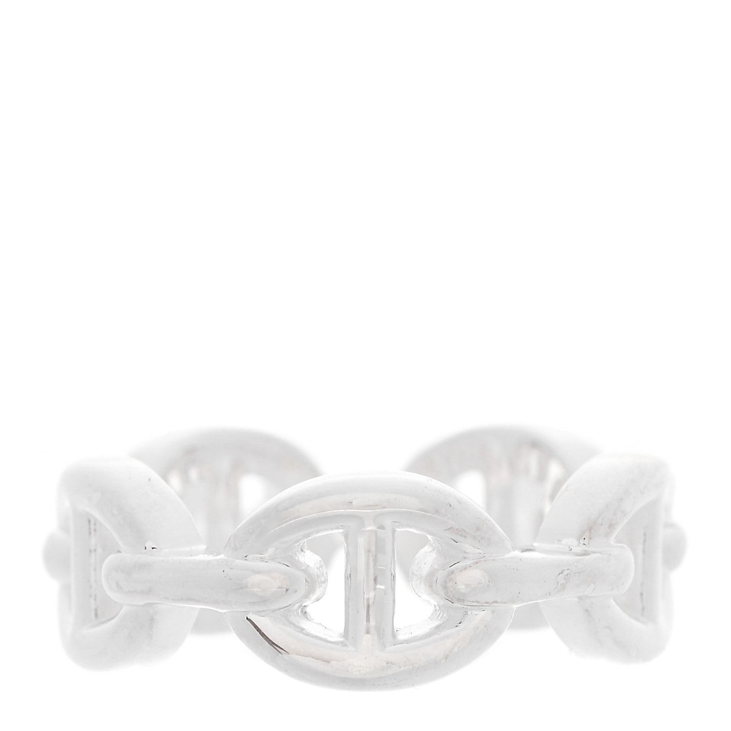 Sterling Silver PM Chaine d'Ancre Enchainee Band Ring 50 5.25