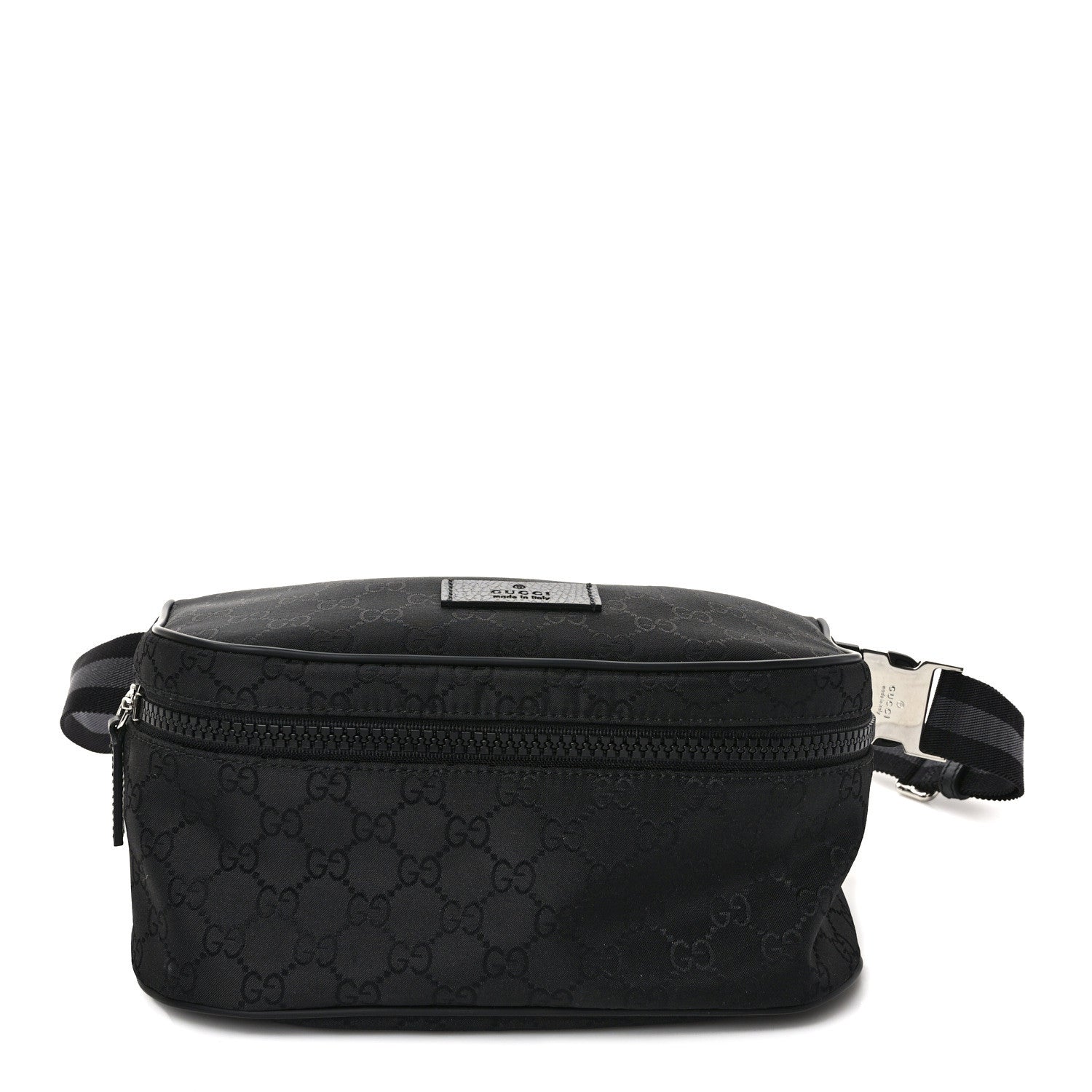 Gucci Nylon Monogram Fanny Pack Belt Bag Black 1 of 11
