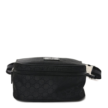 Gucci Nylon Monogram Fanny Pack Belt Bag Black 1 of 11