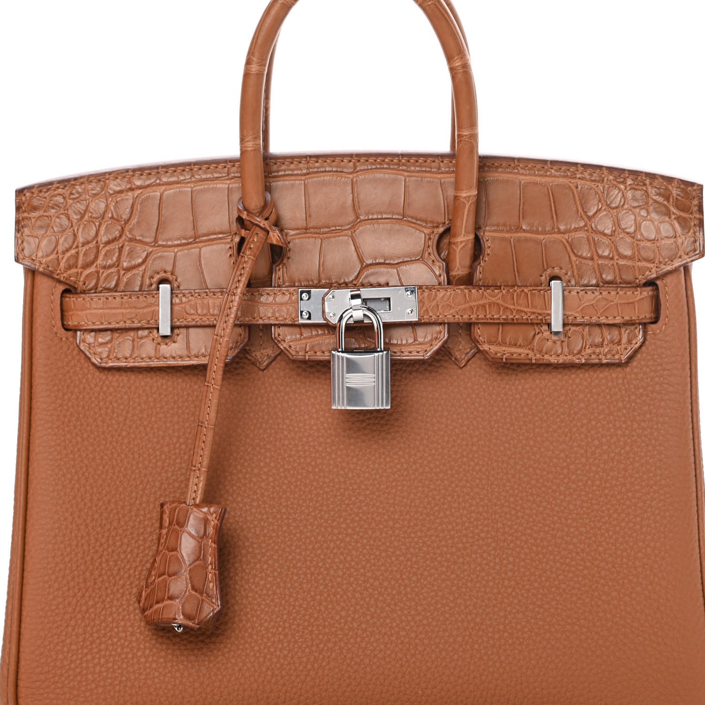 Togo Matte Alligator Birkin Touch 25 Gold