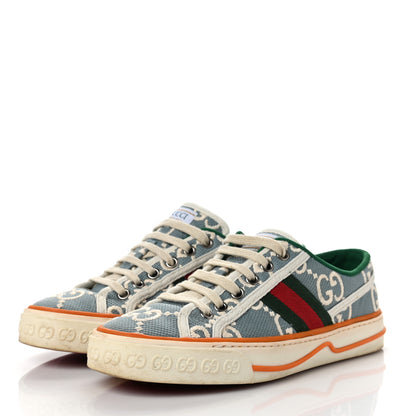 Gucci Cotton GG Monogram Web Womens 1977 Tennis Sneakers 36 Philod Ivory Mystic White 3 of 8