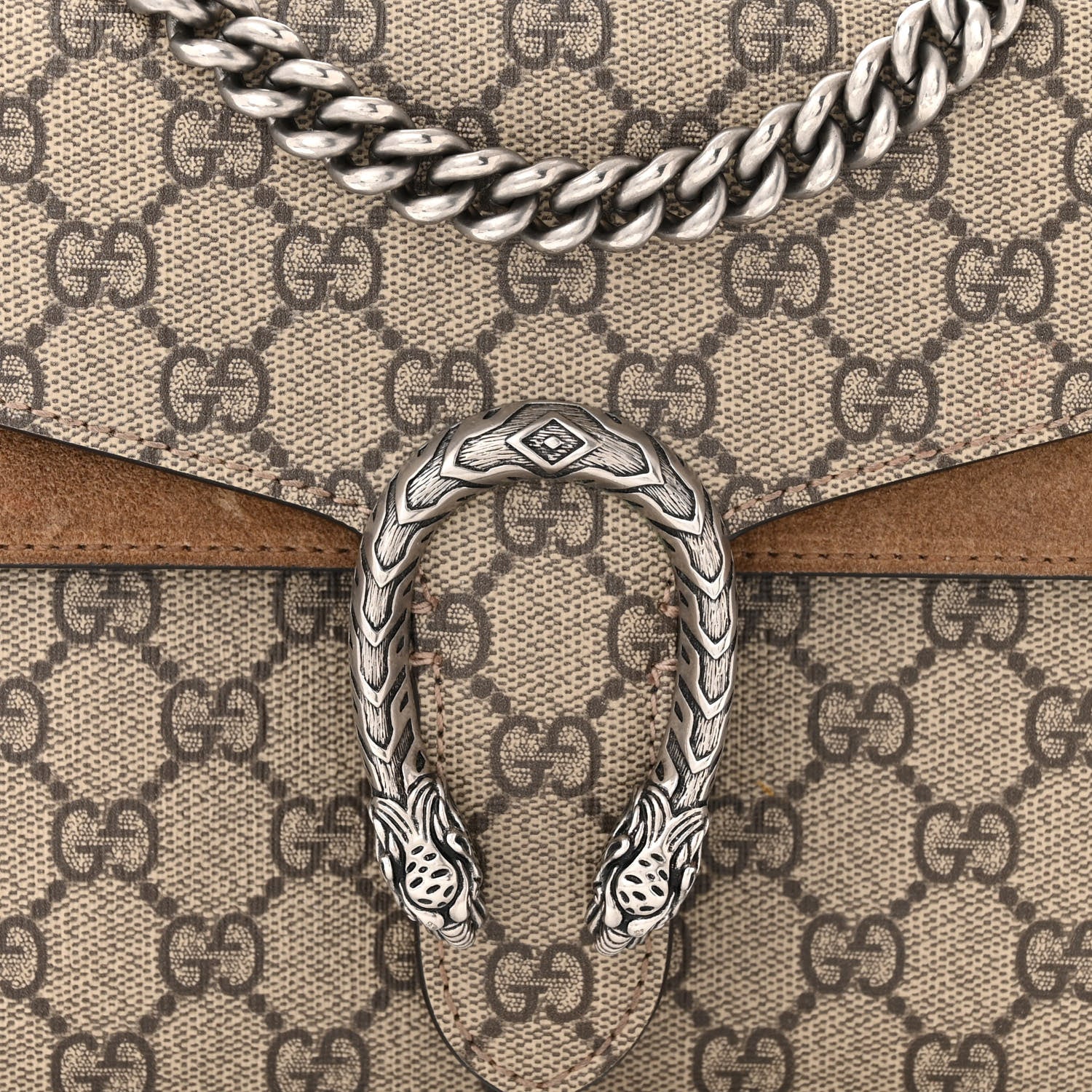 Gucci GG Supreme Monogram Mini Dionysus Shoulder Bag Taupe 8 of 11