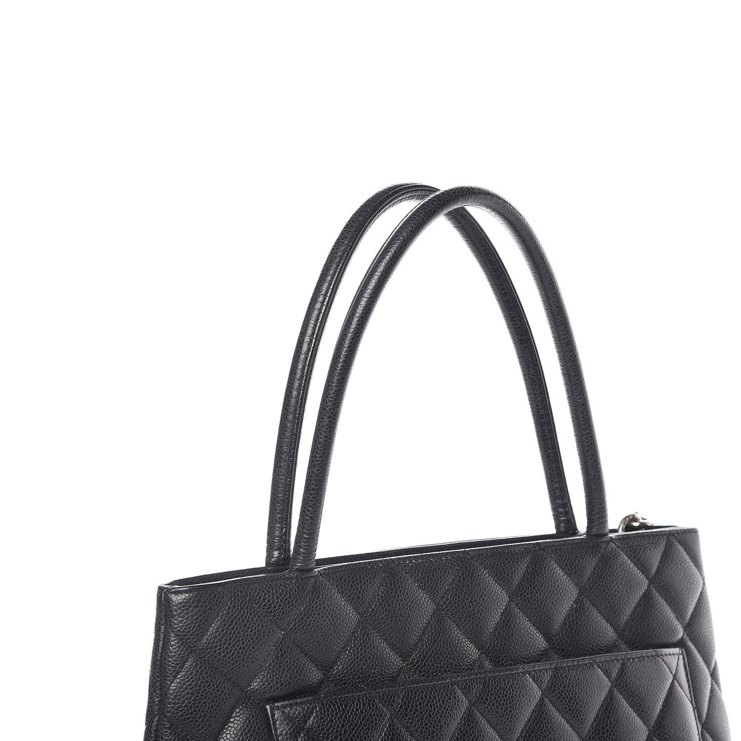 Caviar Quilted Medallion Tote Black