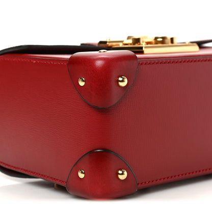 Gucci Azalea Calfskin Small Padlock Bamboo Shoulder Bag Romantic Cerise 8 of 9