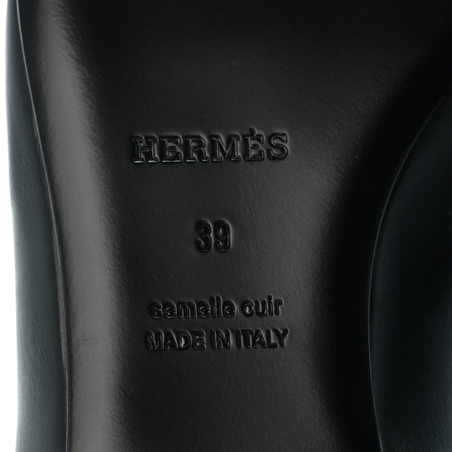 Hermes Calfskin Kelly Ballet Flats 39 Black 7 of 10