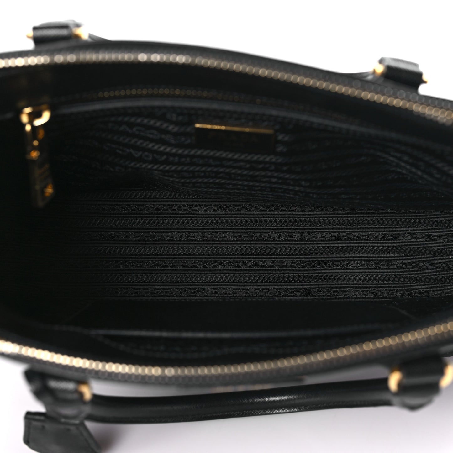 Saffiano Small Galleria Double Zip Tote Black