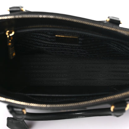 Prada Saffiano Small Galleria Double Zip Tote Black 5 of 9