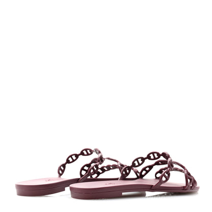 Hermes TPU Rivage Sandals 36 Bordeaux 4 of 9