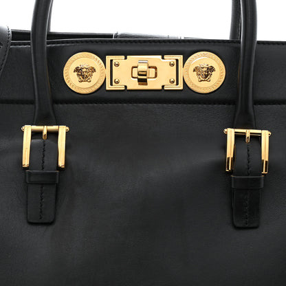 Versace Vitello Calfskin Signature Tote Black 8 of 12