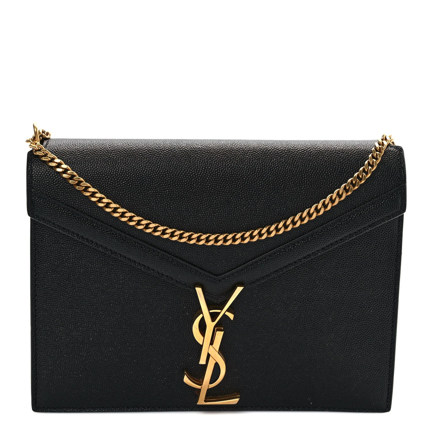 Saint Laurent Grain De Poudre Monogram Cassandra Clasp Bag Black Rouge Legion 1 of 9