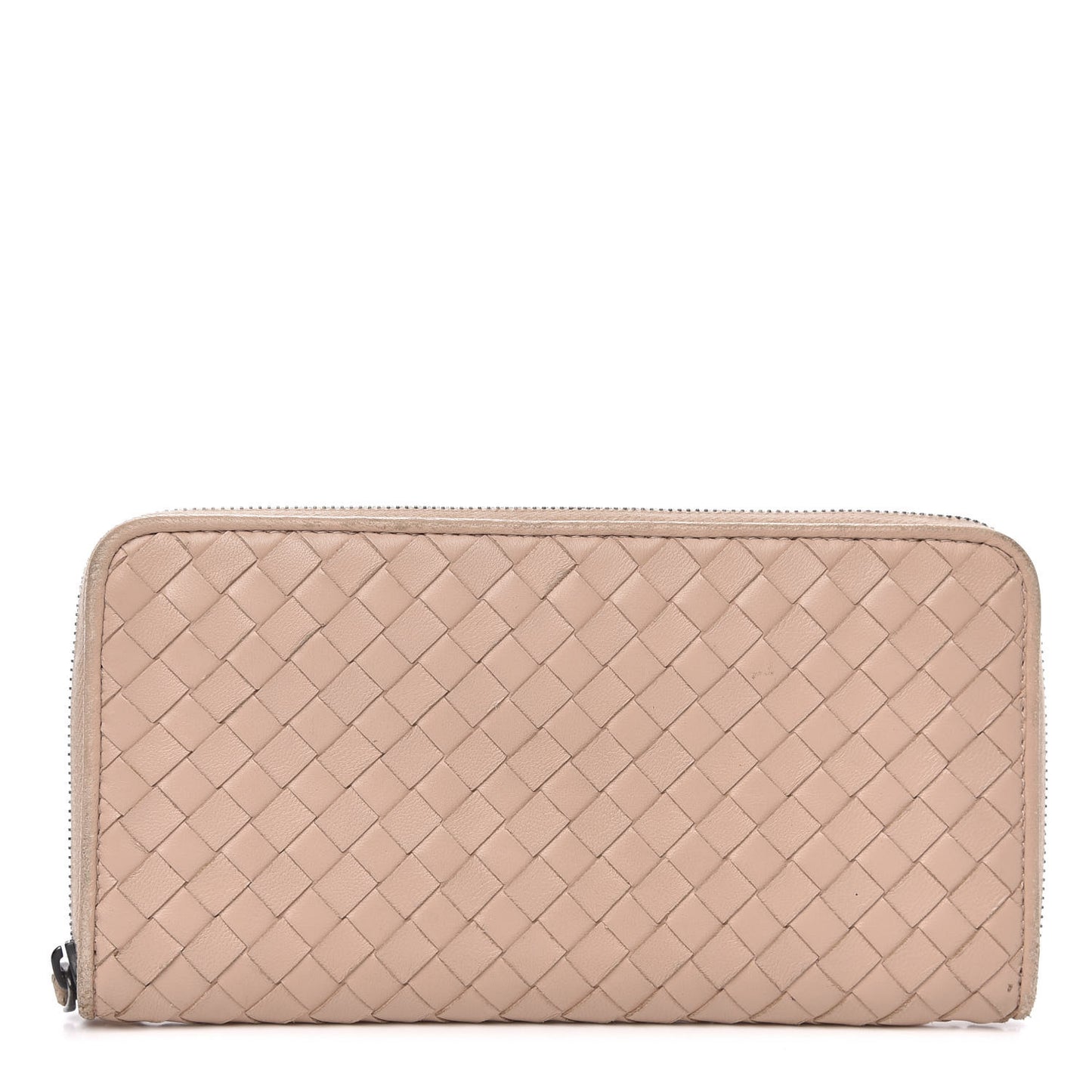 Nappa Intrecciato Zip Around Wallet Flamingo
