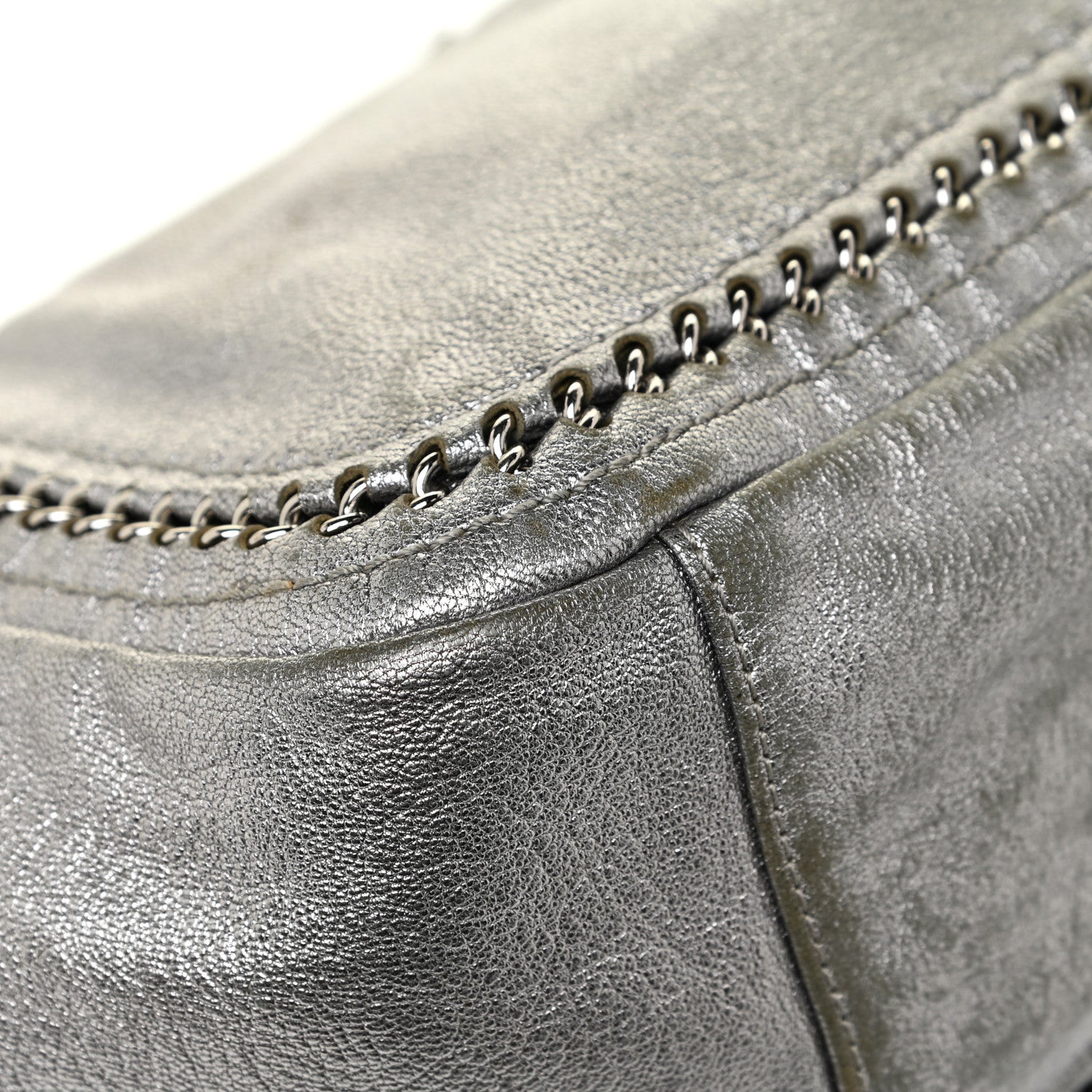 Chanel Metallic Deerskin Luxe Ligne Flap Silver 20 of 21