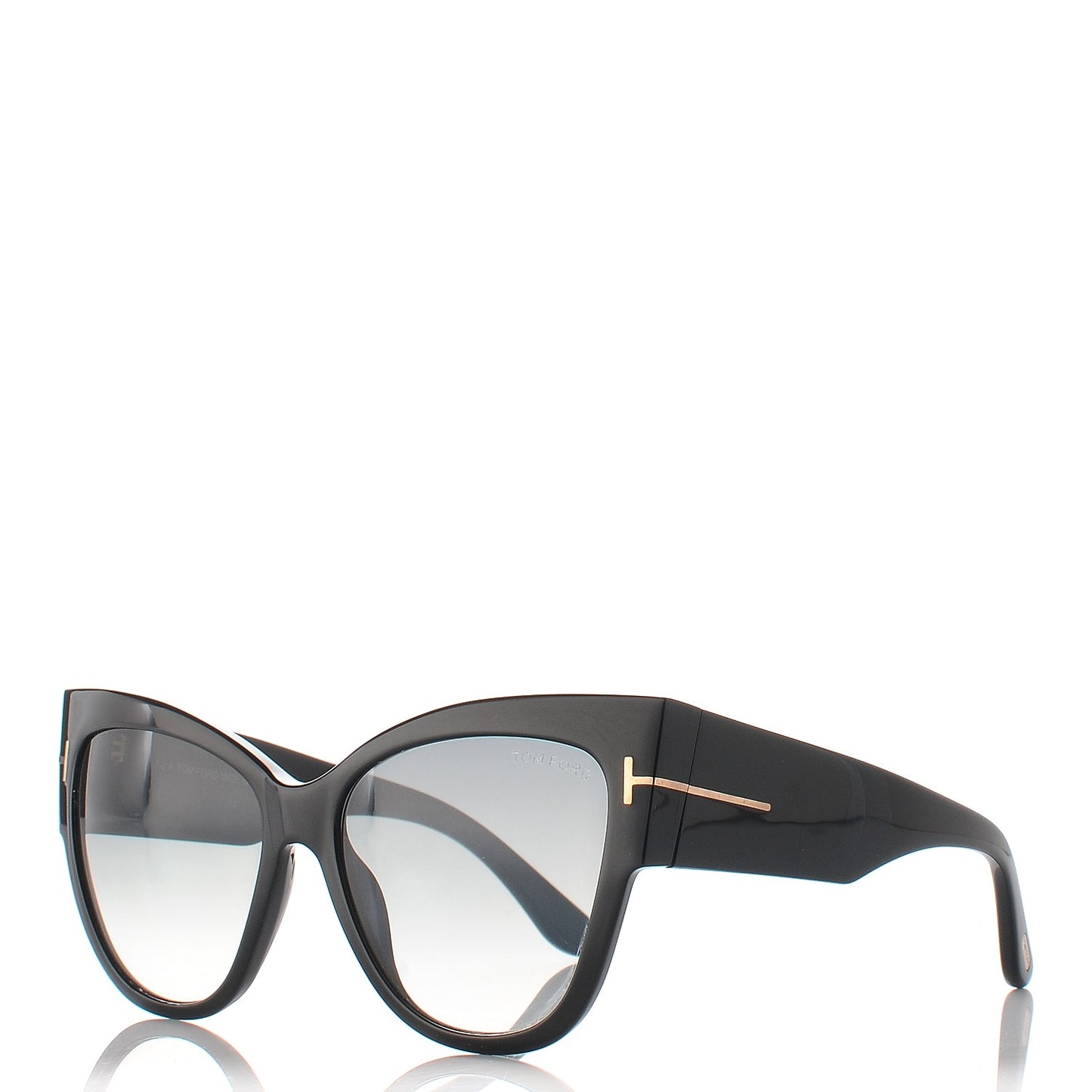 Acetate Anoushka Cat Eye Sunglasses TF371 Black
