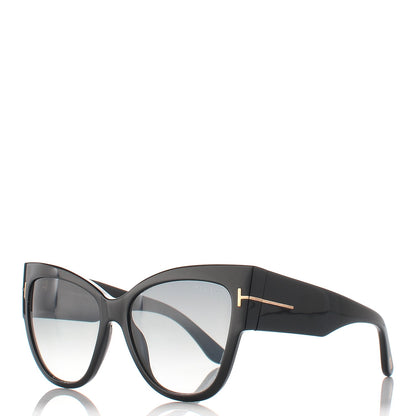 Tom Ford Acetate Anoushka Cat Eye Sunglasses TF371 Black 1 of 8