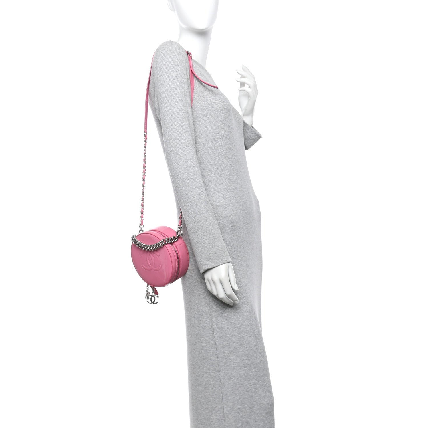 Chanel Patent Round As Earth Evening Bag Pink 2 of 19