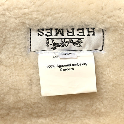 Hermes Lambskin Shearling Boa Hat 58 8 of 8