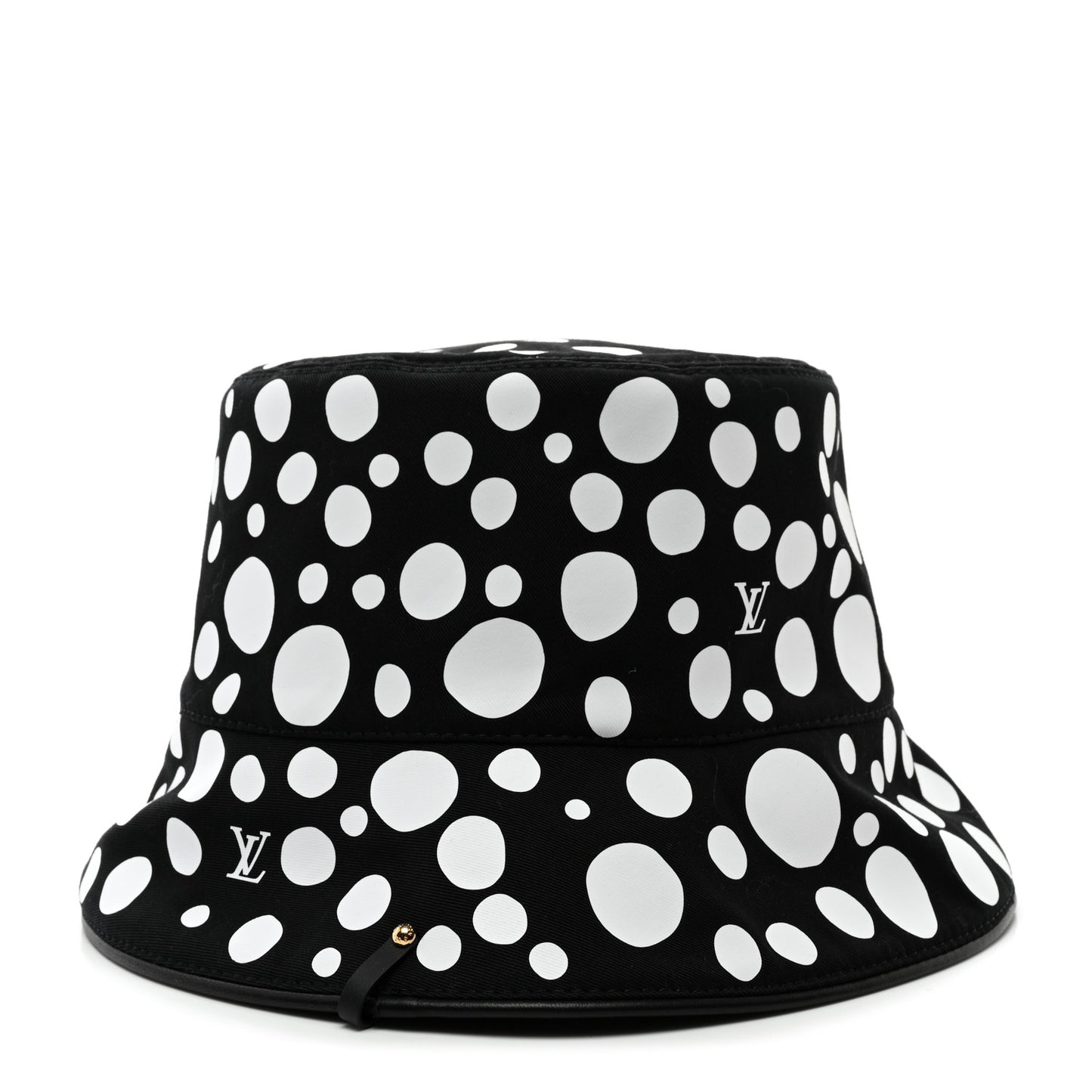 LV x YK Monogram Dots Reversible Bucket Hat S Black White
