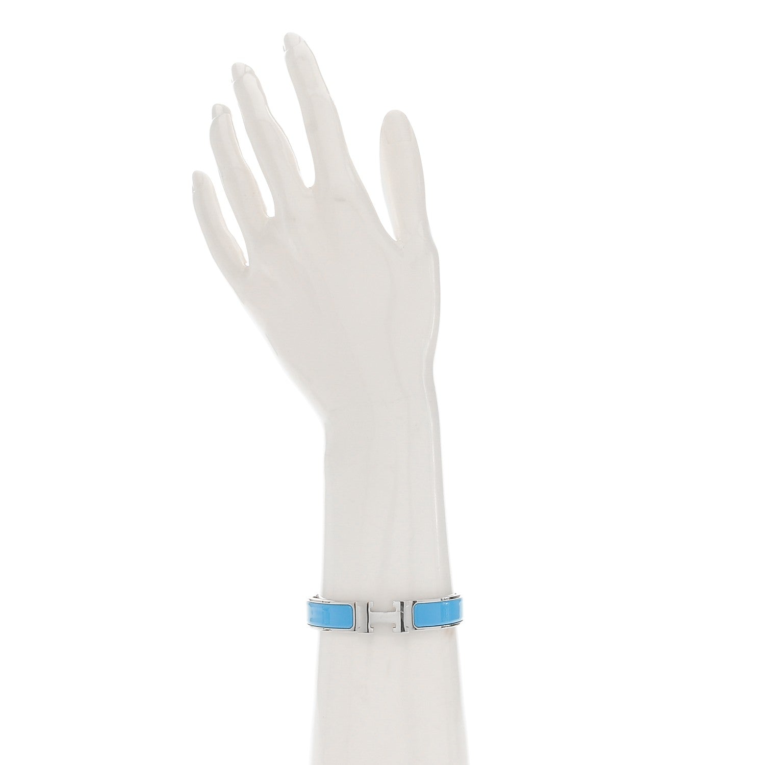 Hermes Enamel Narrow Clic Clac H Bracelet PM Bleu Cielo 7 of 12