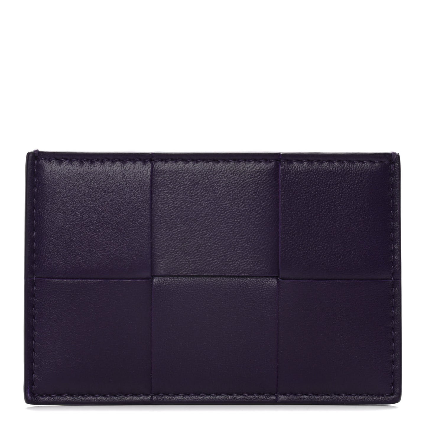 Nappa Maxi Intrecciato Card Holder Raisin