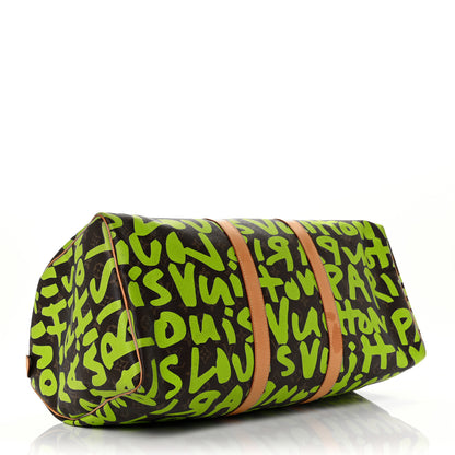 Louis Vuitton Monogram Graffiti Keepall 50 Green 4 of 12