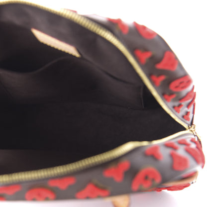 Louis Vuitton Monogram Tuffetage Deauville Cube Red 5 of 9