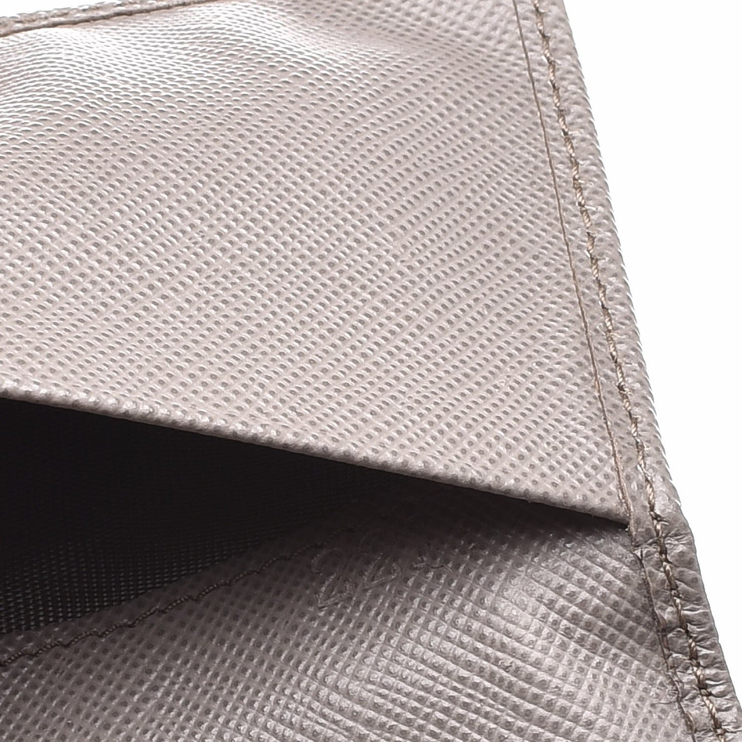 Saffiano Metal Bi-Fold Card Holder Wallet Argilla