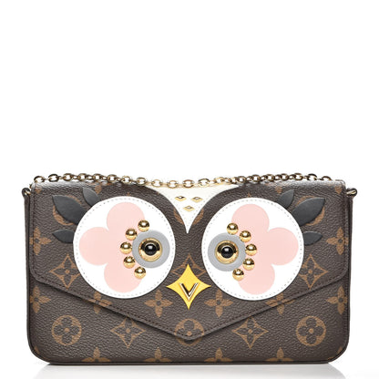 Louis Vuitton Monogram Lovely Birds Pochette Felicie Chain Wallet 1 of 7