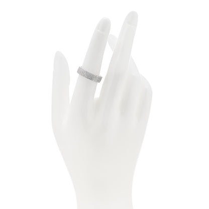 Tiffany 18K White Gold Diamond Metro Five-Row Ring 53 6.5 2 of 5