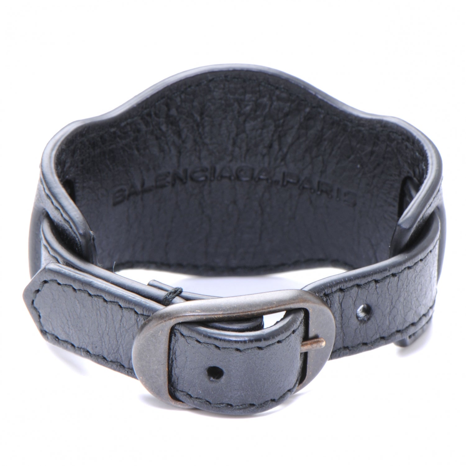 Balenciaga Agneau Arena Bracelet Black 3 of 6