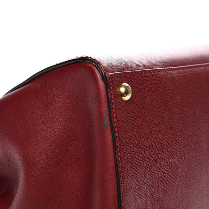 Fendi Vitello Elite Regular 2Jours Tote Rosso Scuro Ciliegia 13 of 16