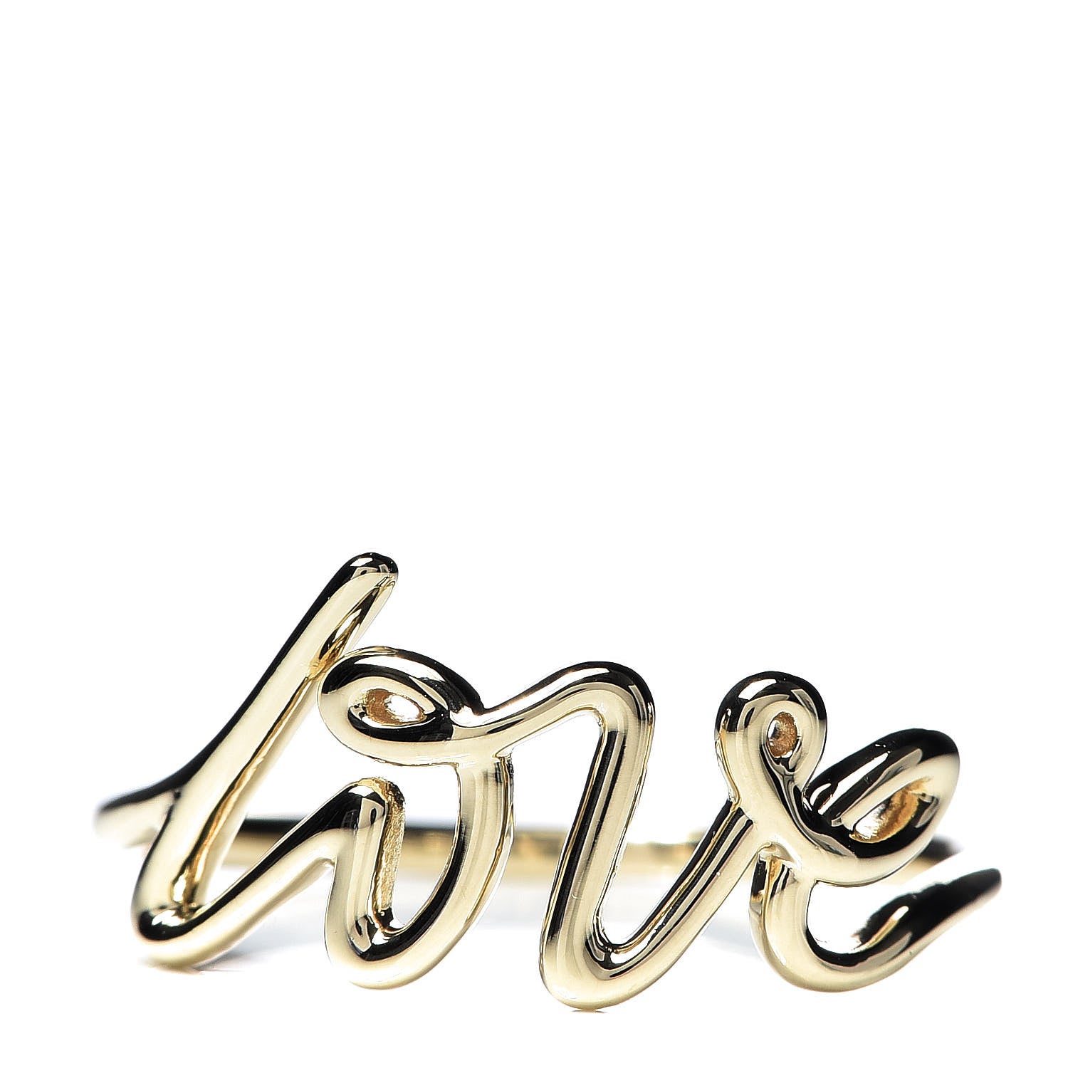 Tiffany 18K Yellow Gold Paloma's Graffiti Love Ring 57 8 1 of 6