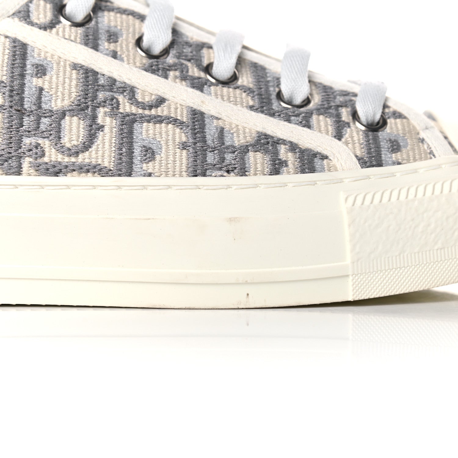 Christian Dior Canvas Oblique Walk'N'Dior Low Top Sneakers 36 Grey Stone 9 of 11