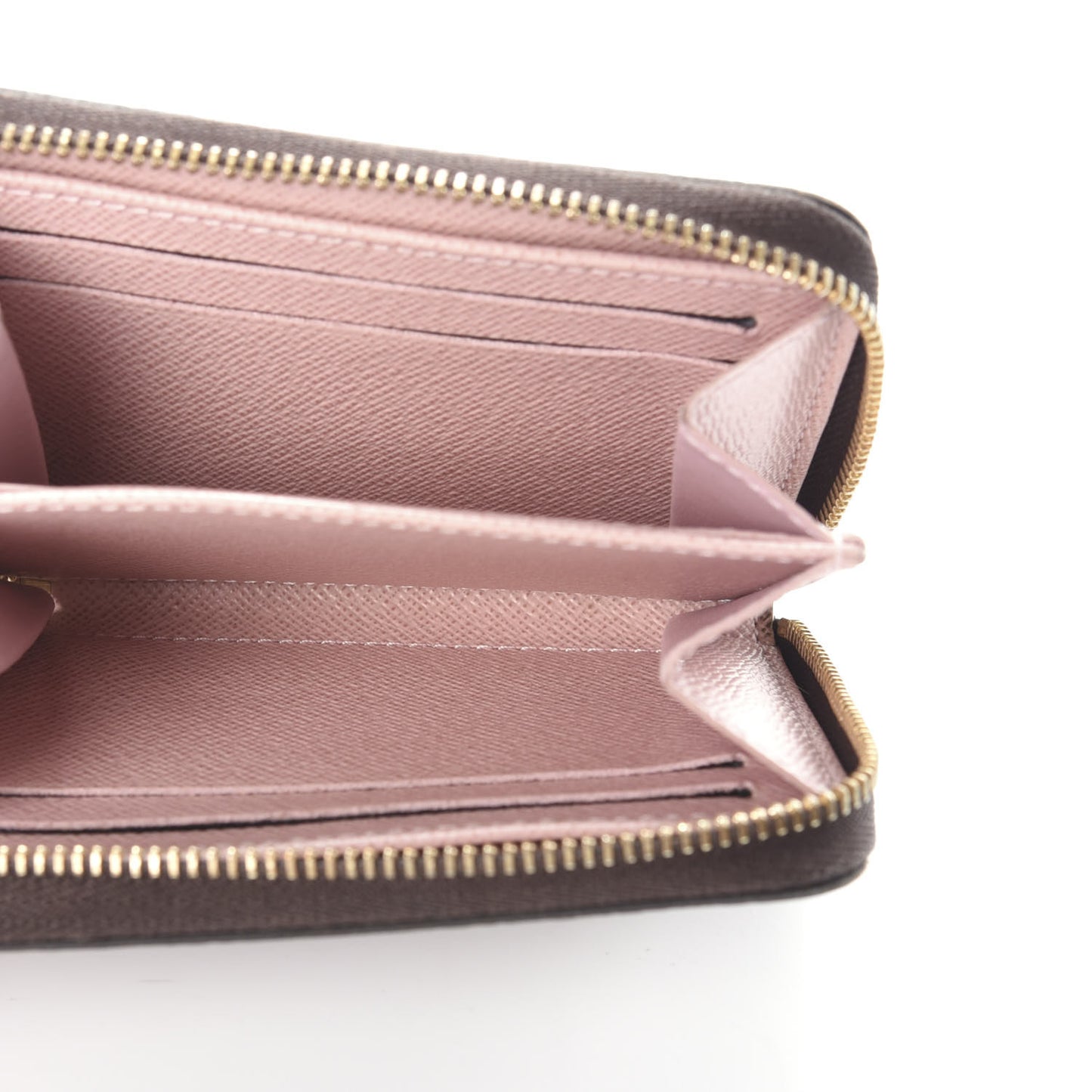 Damier Ebene Zippy Coin Purse Rose Ballerine