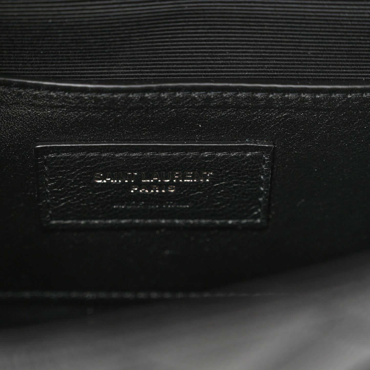 Grain De Poudre Textured Mixed Matelasse Triquilt Small Monogram Monochrome Satchel Black
