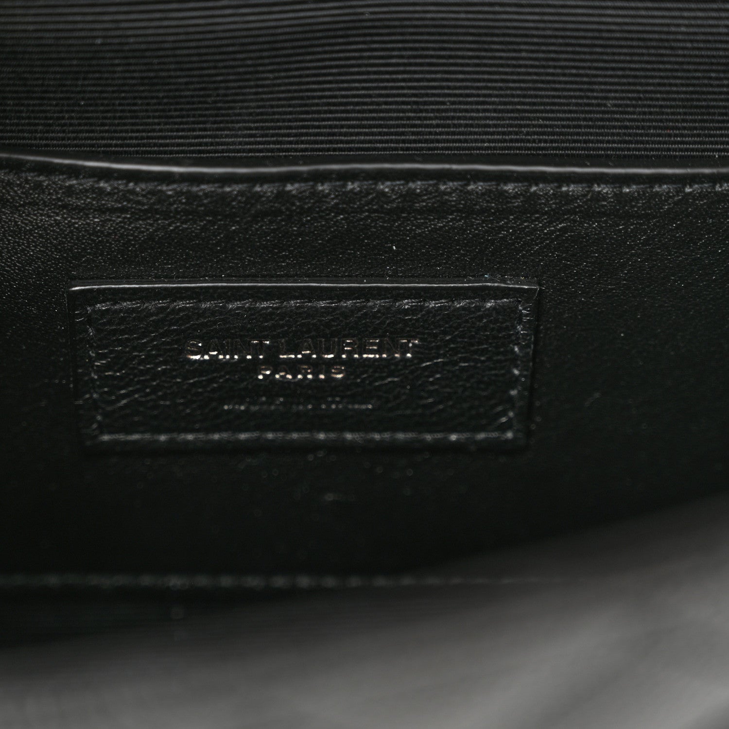 Saint Laurent Grain De Poudre Textured Mixed Matelasse Triquilt Small Monogram Monochrome Satchel Black 6 of 9