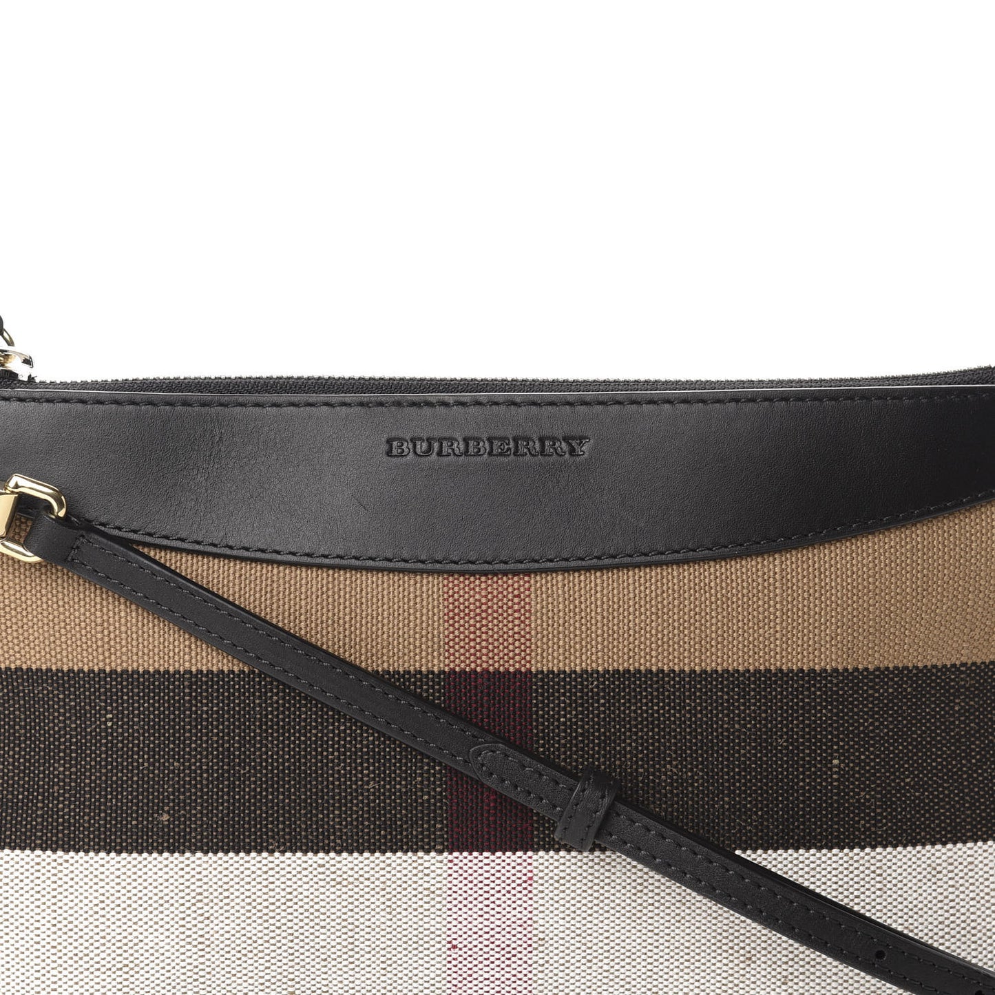 Mega Check Peyton Crossbody Clutch Bag Black