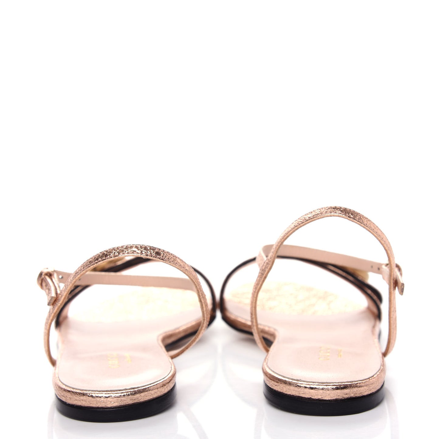 Galassia GG Marmont Ankle Wrap Flat Sandals 35 Salmone