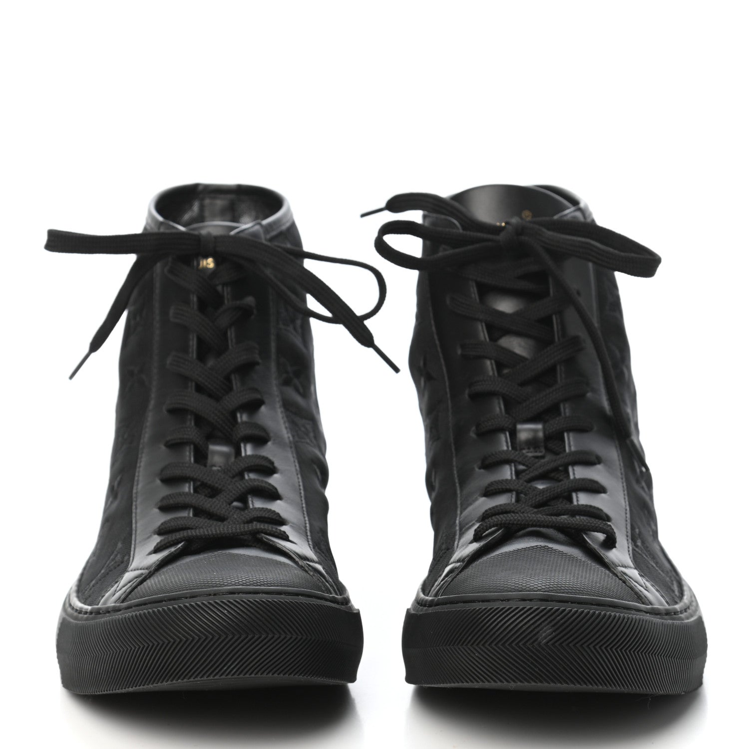 Louis Vuitton Canvas Monogram Mens Tattoo Sneaker Boots 9.5 Black 2 of 10