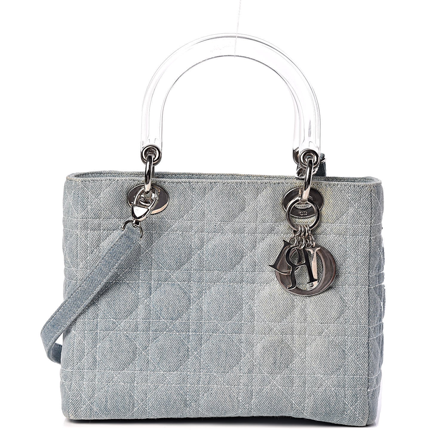 Christian Dior Denim Cannage Medium Lady Dior Blue 1 of 15