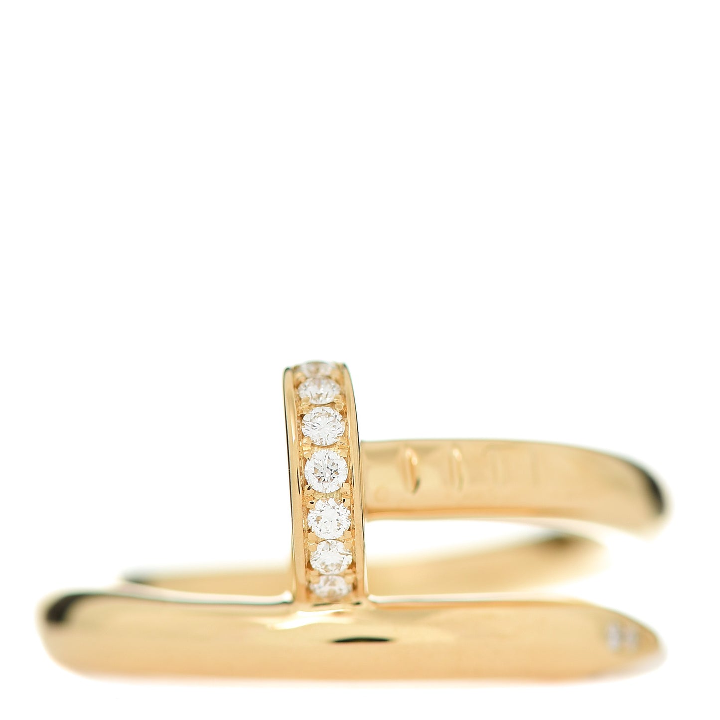 18K Yellow Gold Diamond Juste Un Clou Ring 50 5.25