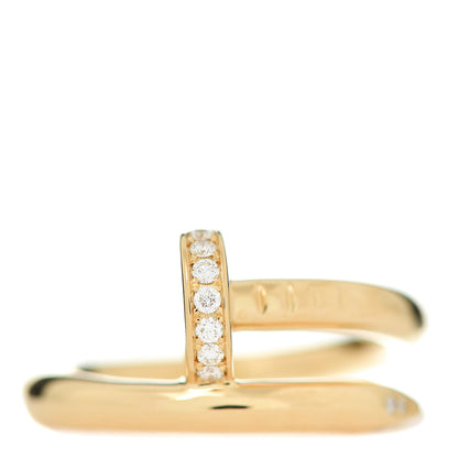 Cartier 18K Yellow Gold Diamond Juste Un Clou Ring 50 5.25 1 of 6