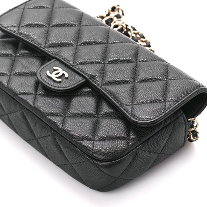 Chanel Caviar Quilted Flap Phone Holder With Chain Black 14 of 15