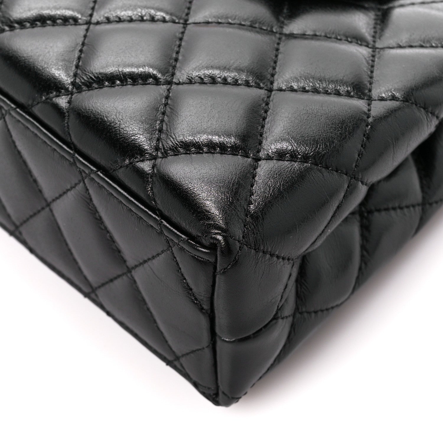 Chanel Shiny Aged Calfskin Quilted Nano Kelly Shopper Black 10 of 10