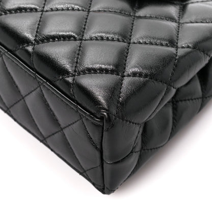 Chanel Shiny Aged Calfskin Quilted Nano Kelly Shopper Black 10 of 10