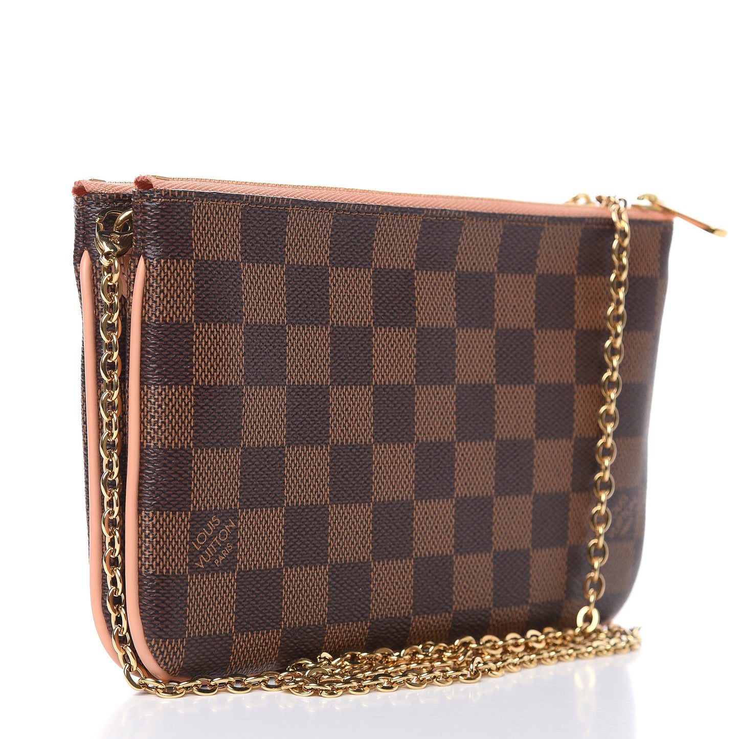 Damier Ebene Double Zip Pochette